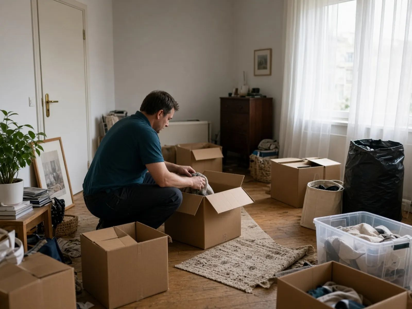 Messie-Wohnung Hamburg — diskrete Etappenreinigung, Kartons und freier Laufweg — ReinAllRound